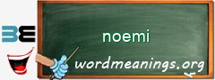 WordMeaning blackboard for noemi